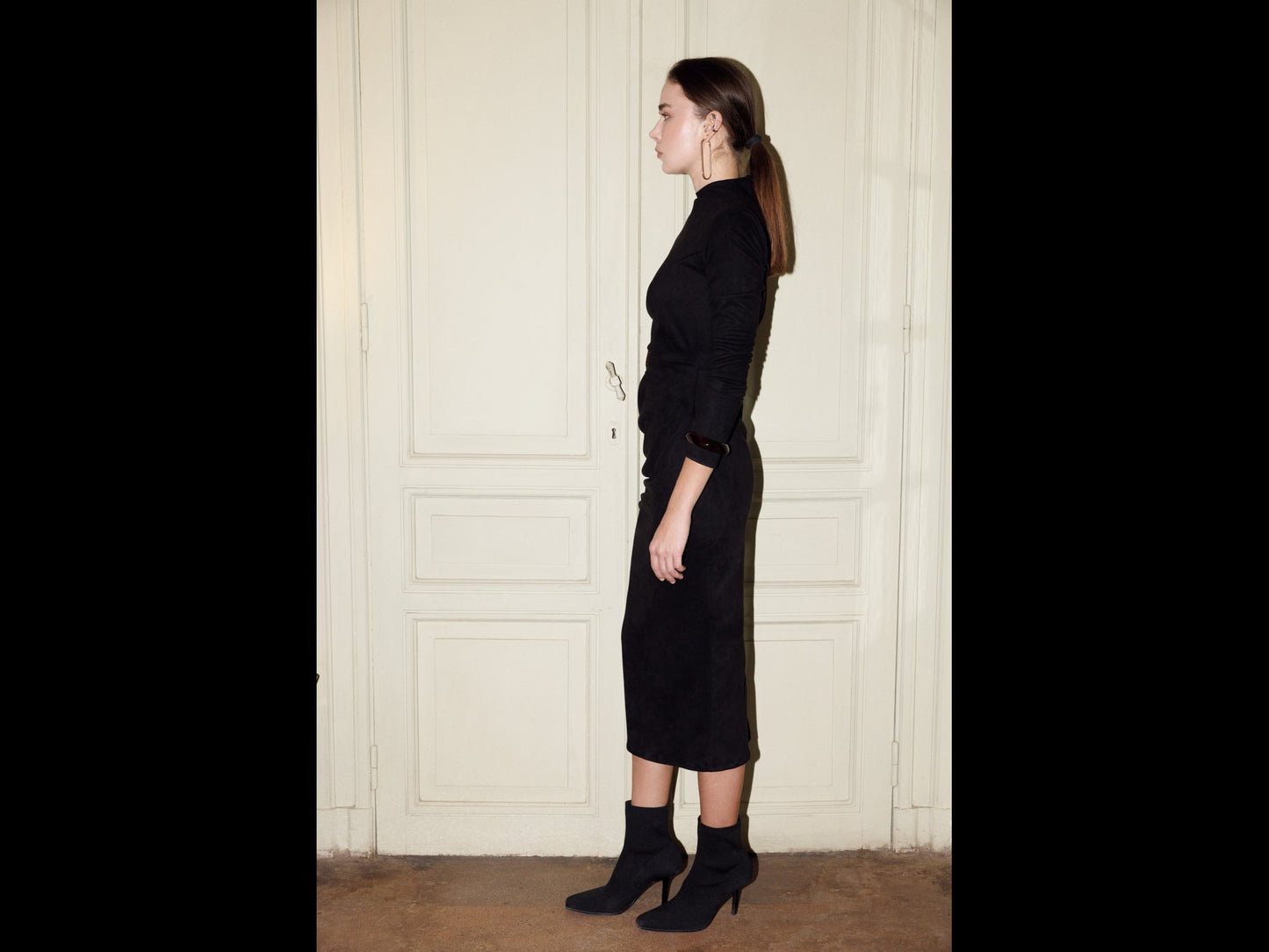 Gisèle dress in suede