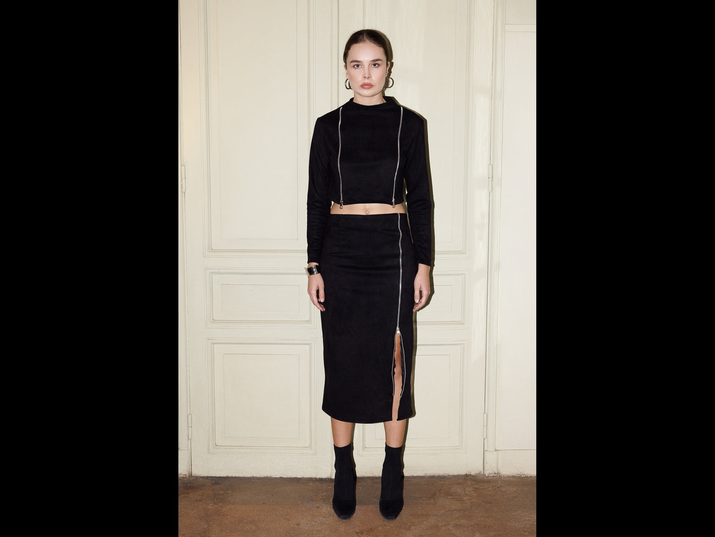 Julia top in suede