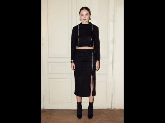 Julia top in suede