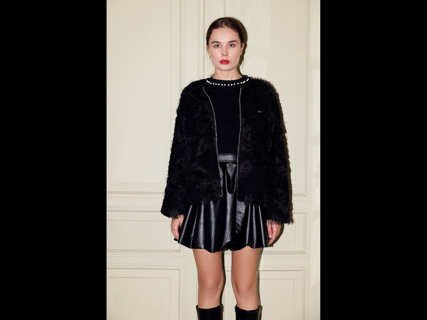 Black fur Jacket